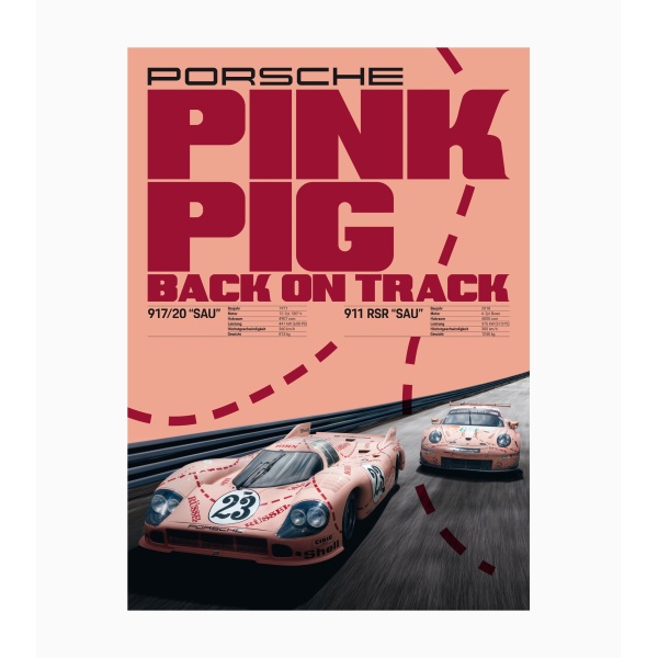 Set Postere Oe Porsche Pink Pig Roz WAP0924500M917